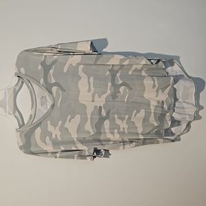 Time and Tru Camouflage V-neck Tunic top